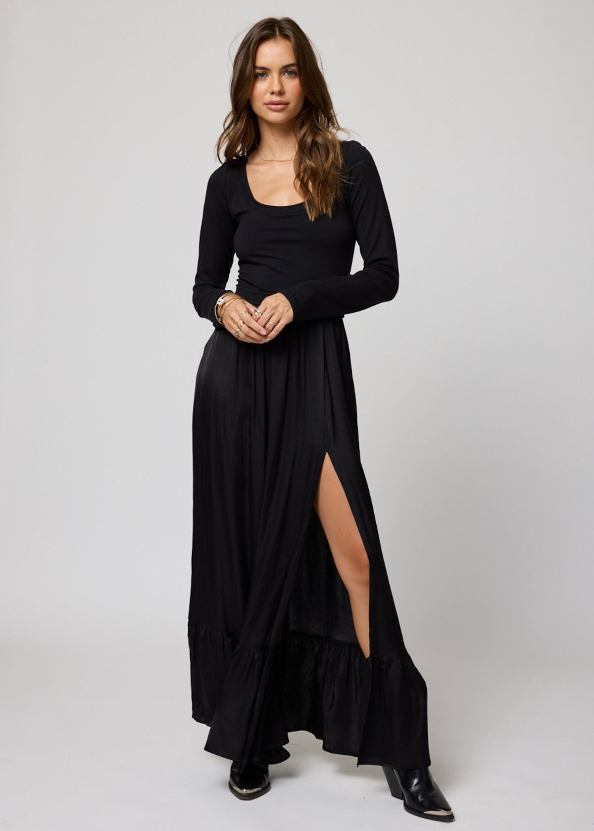 THE VALENTINA MAXI DRESS X-SMALL / Black ON Black