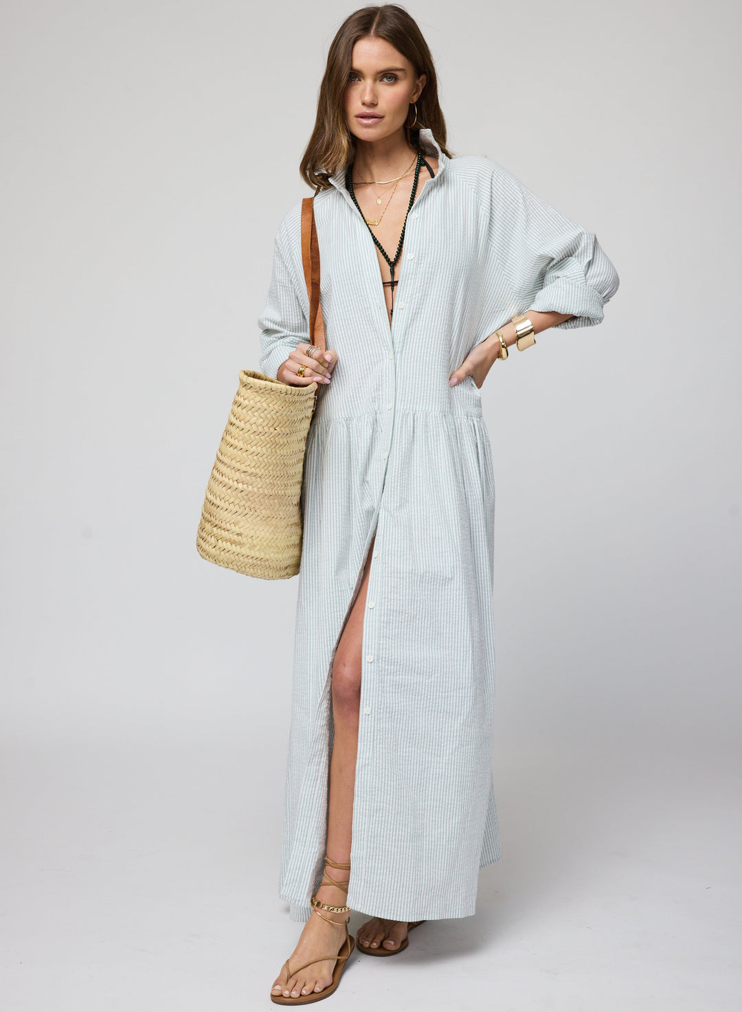 THE SEERSUCKER DROP WAIST SHIRT DRESS – STILLWATER THE SEERSUCKER DROP WAIST SHIRT DRESS – STILLWATER