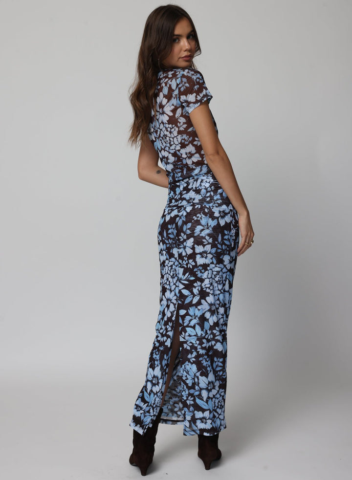 MESH FOLD DOWN MAXI SKIRT