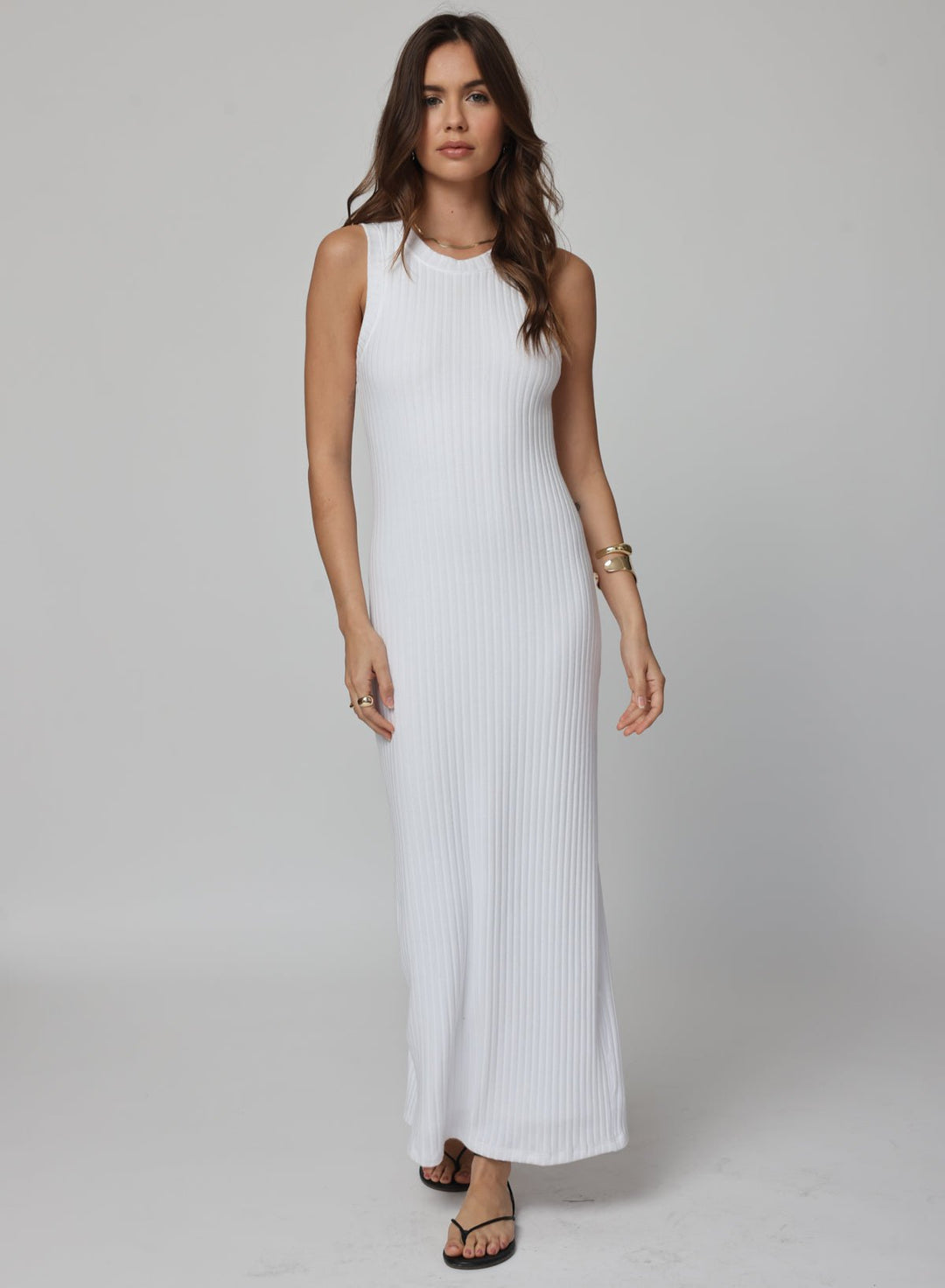 THE HYGGE RIB HIGH NECK MAXI DRESS