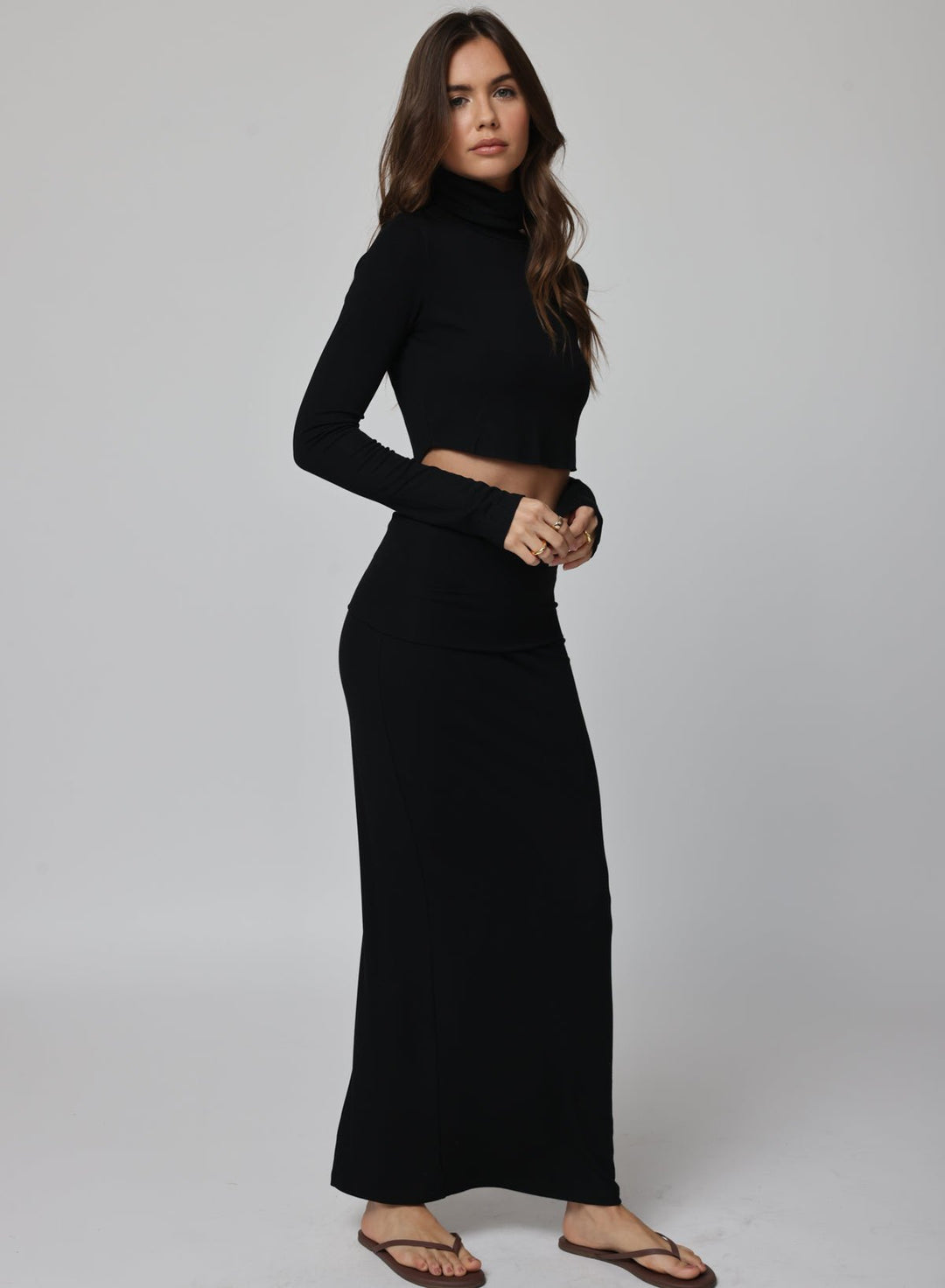 RIB TURTLENECK CROP