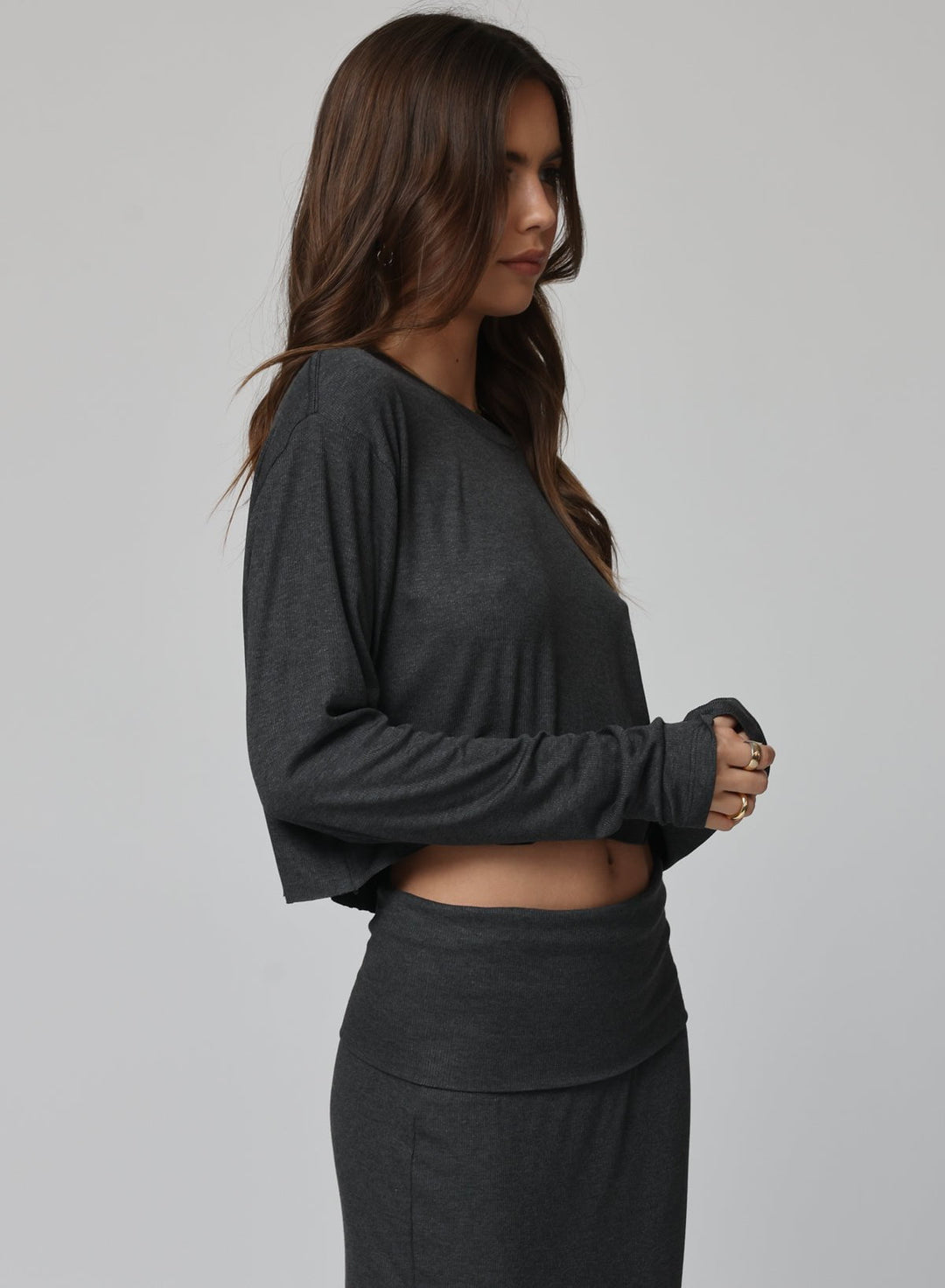 RIB BOYFRIEND LONG SLEEVE
