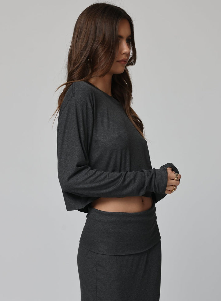 RIB BOYFRIEND LONG SLEEVE