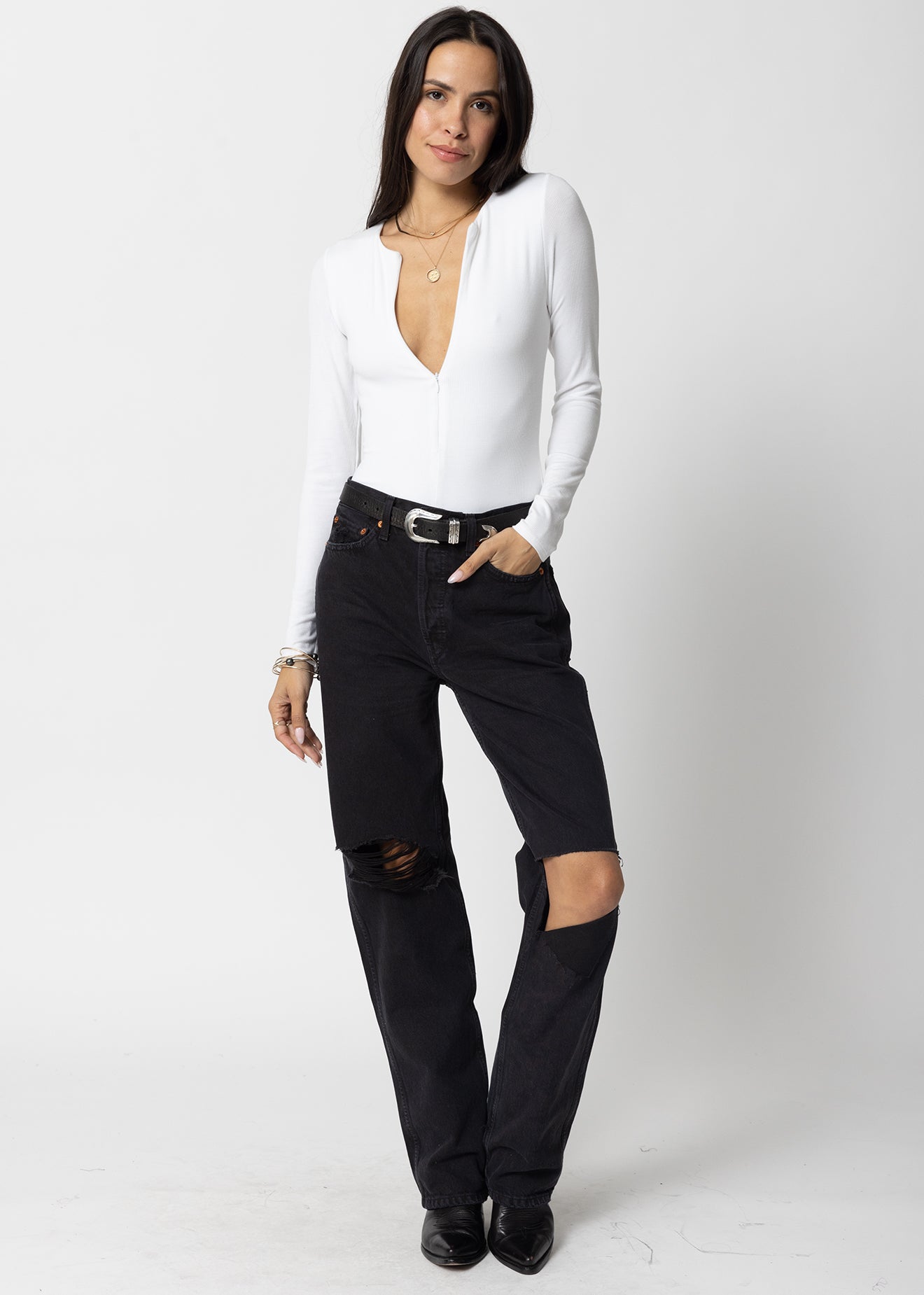 THE ZIP UP BODYSUIT – STILLWATER THE ZIP UP BODYSUIT – STILLWATER