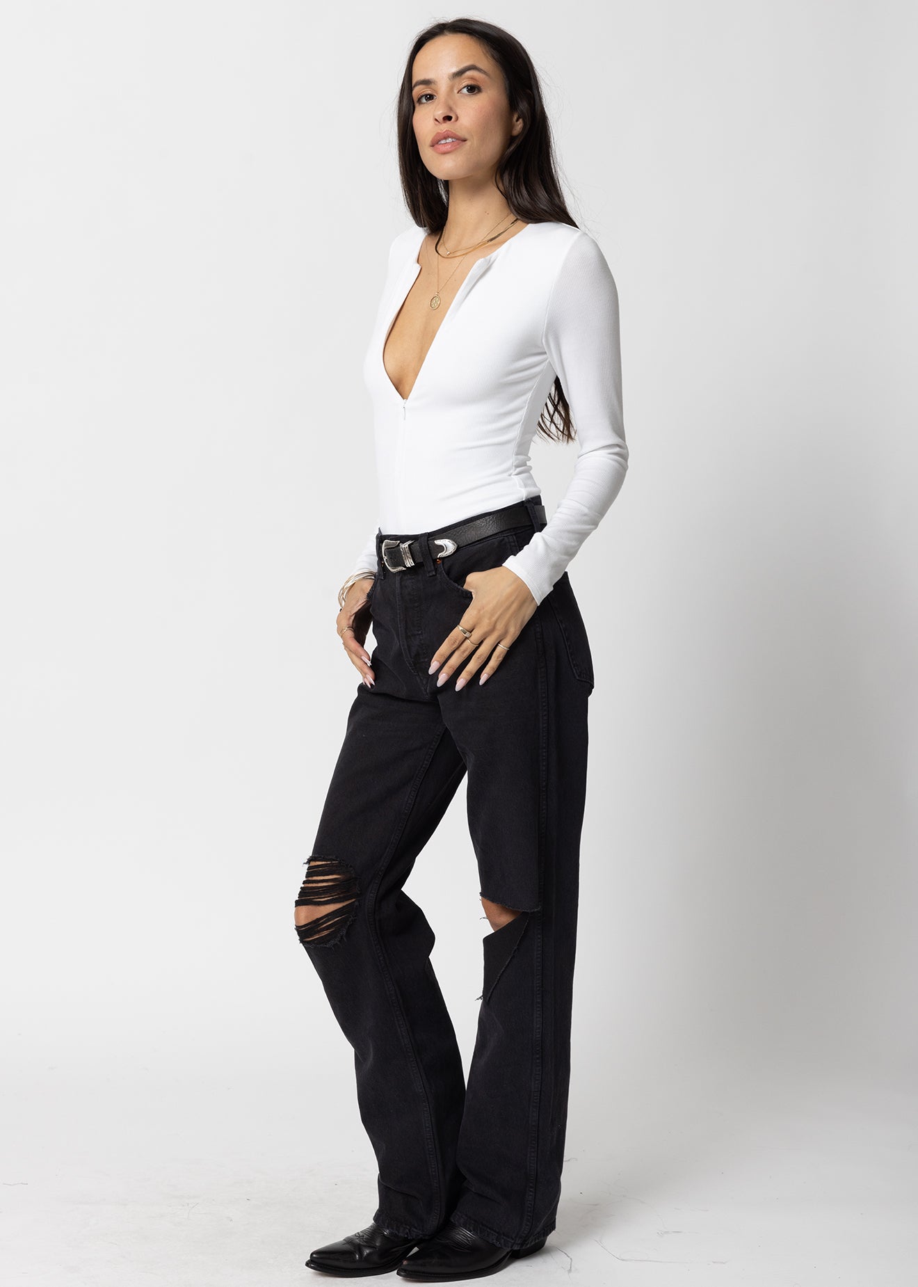 THE ZIP UP BODYSUIT – STILLWATER