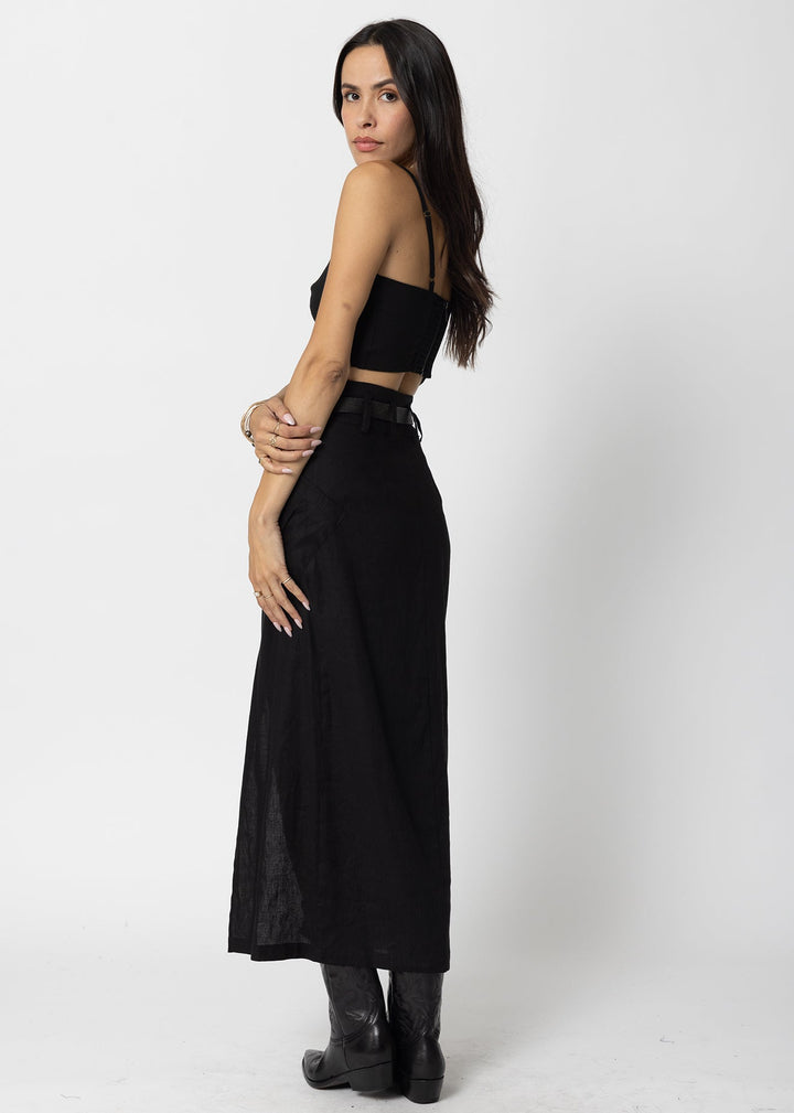 STRETCH LINEN LE BRA TOP