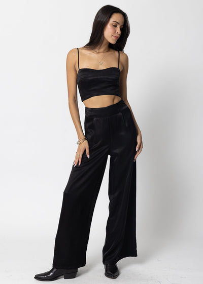 THE CUPRO SILKY SUNSET WIDE LEG PANT