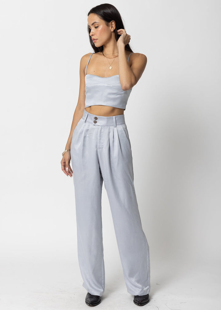 THE CUPRO SILKY PLEATED PANT