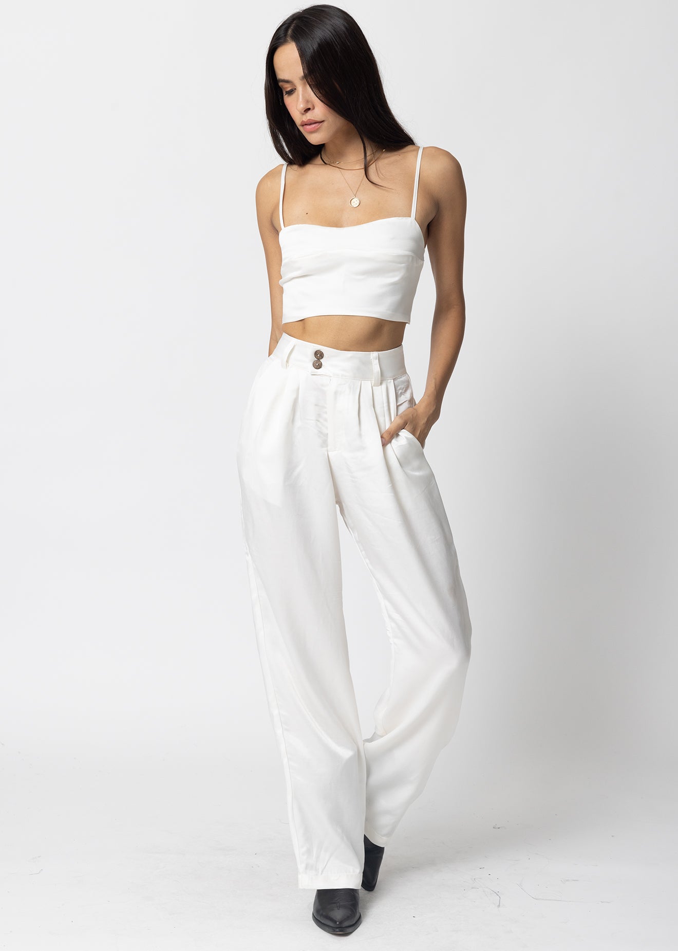 THE CUPRO SILKY PLEATED PANT