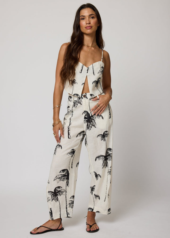 LINEN BARREL PANTS