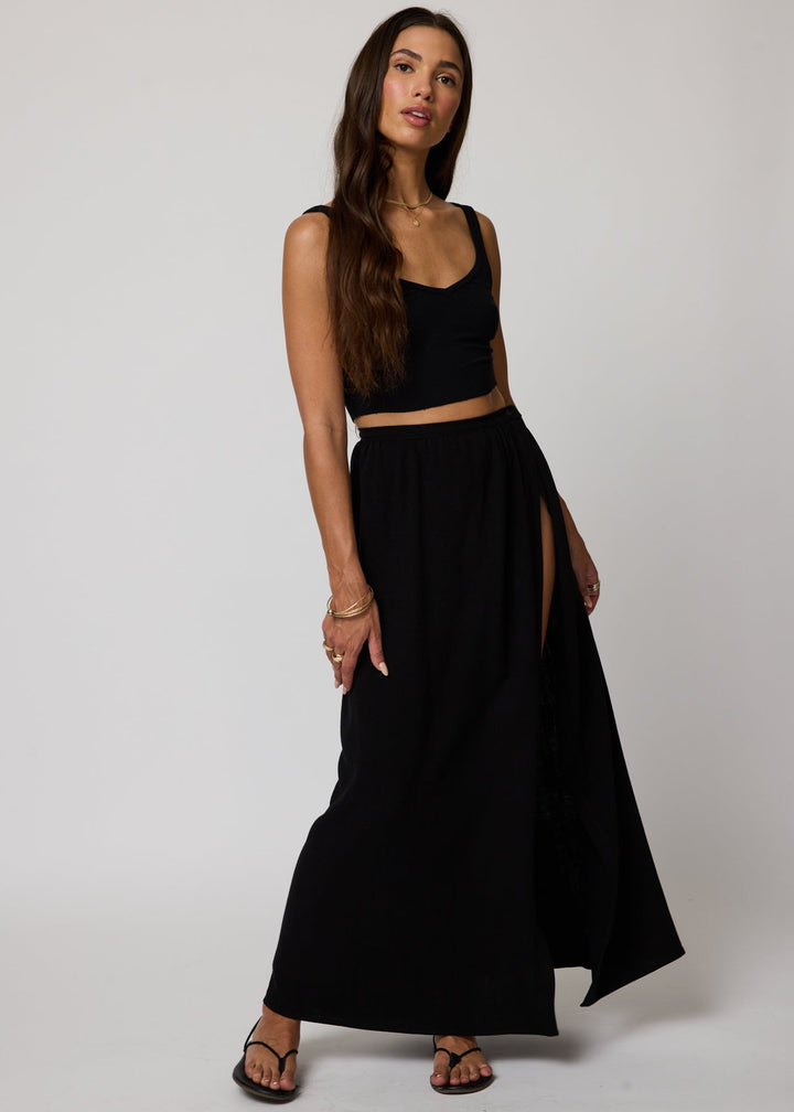 THE BUTTON WRAP SKIRT