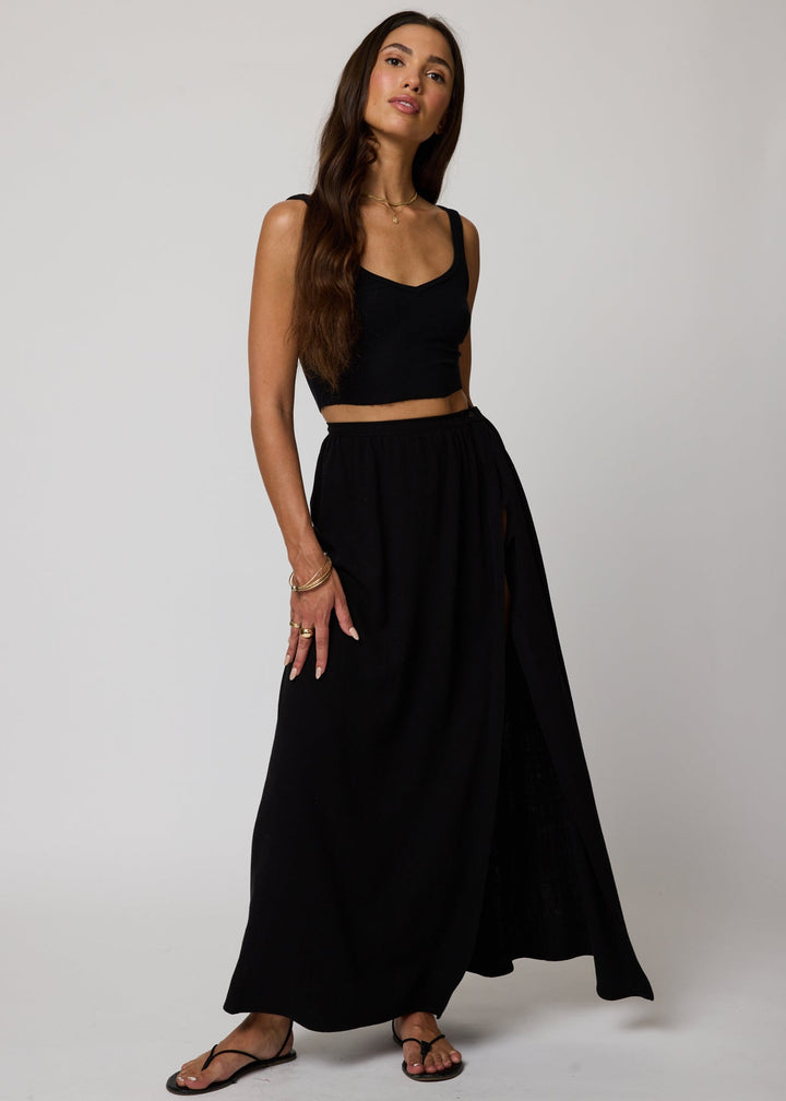 THE BUTTON WRAP SKIRT