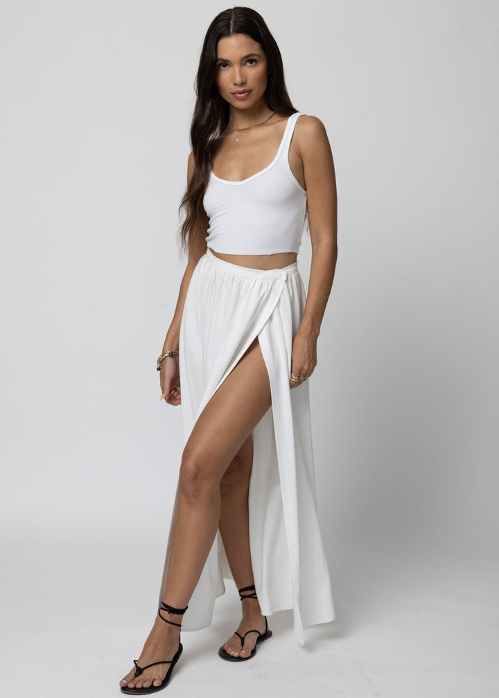 THE BUTTON WRAP SKIRT