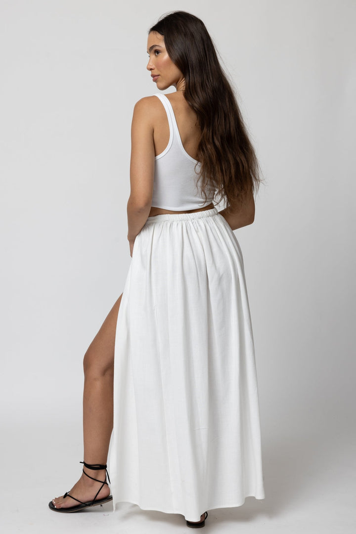 THE BUTTON WRAP SKIRT