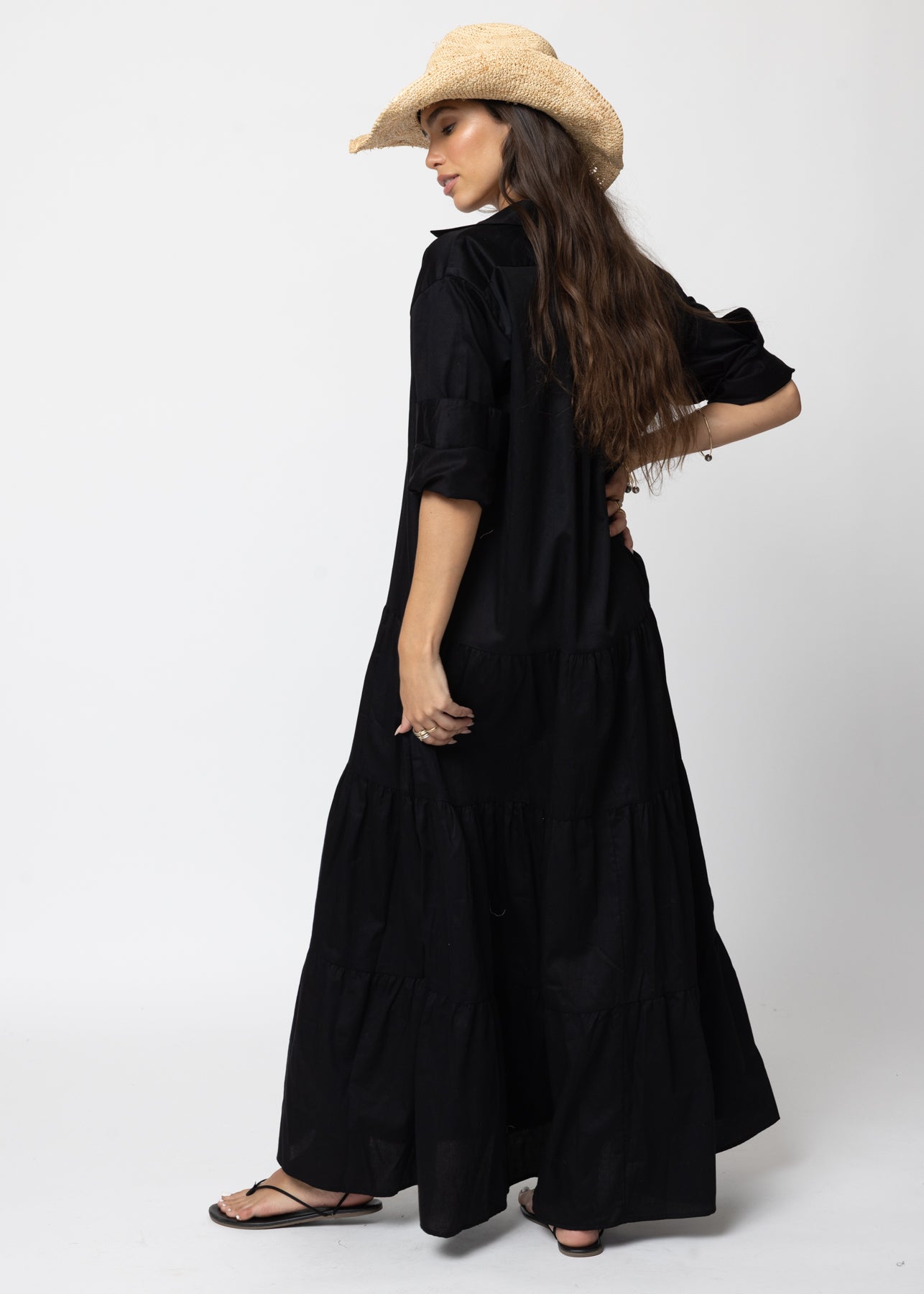 THE TIERED SHIRT MAXI DRESS – STILLWATER