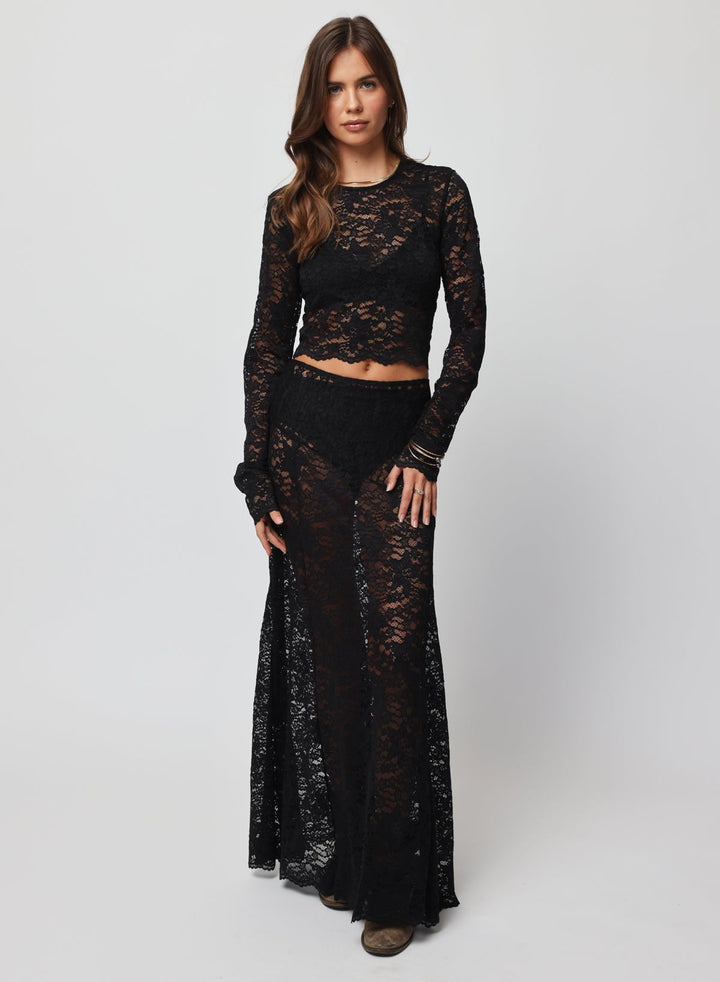 LACE LONG SLEEVE BABY TEE