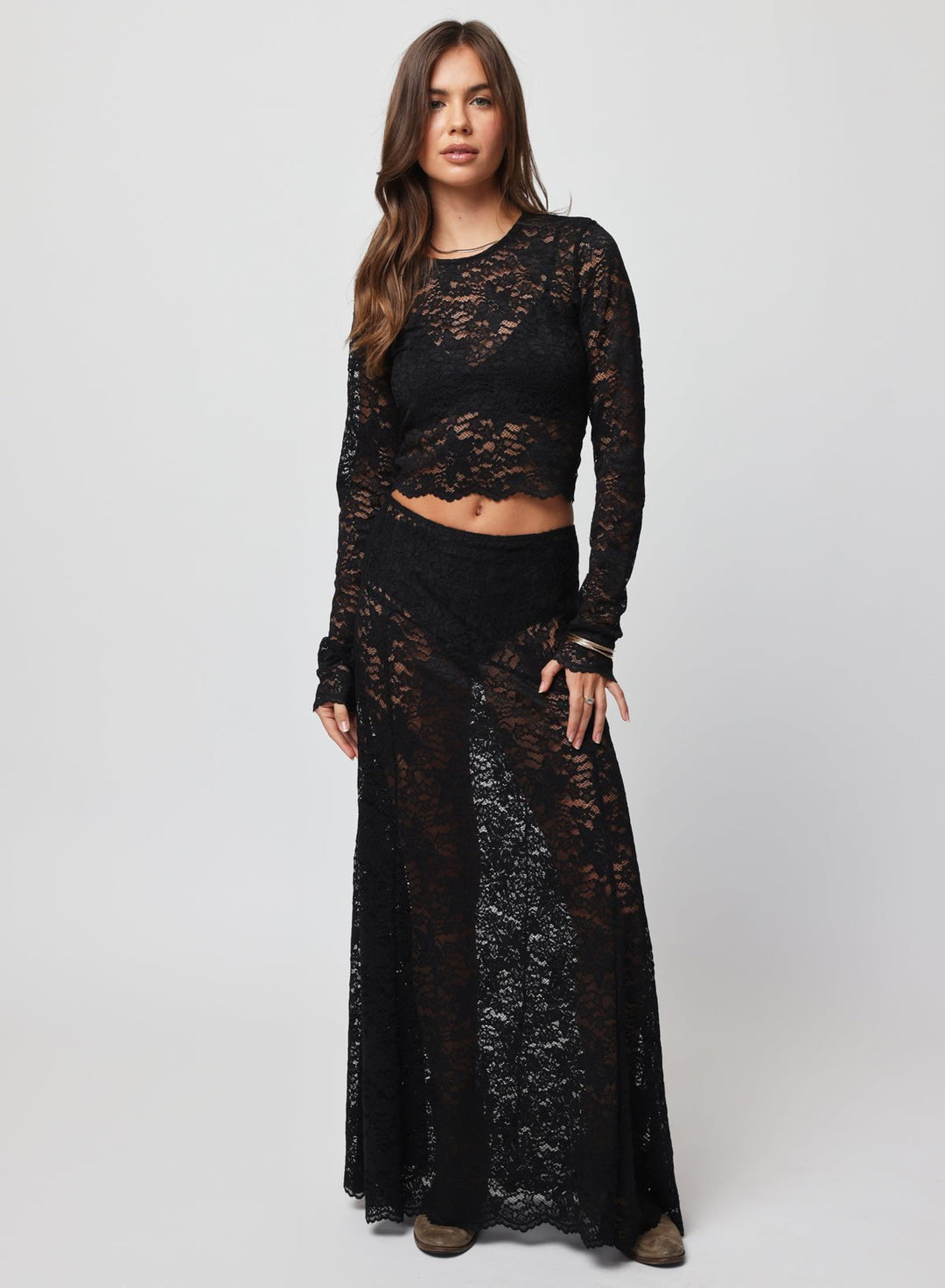 LACE MAXI SKIRT