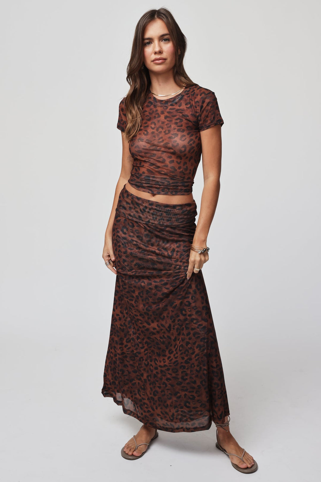 MESH FOLD DOWN SIREN MAXI SKIRT