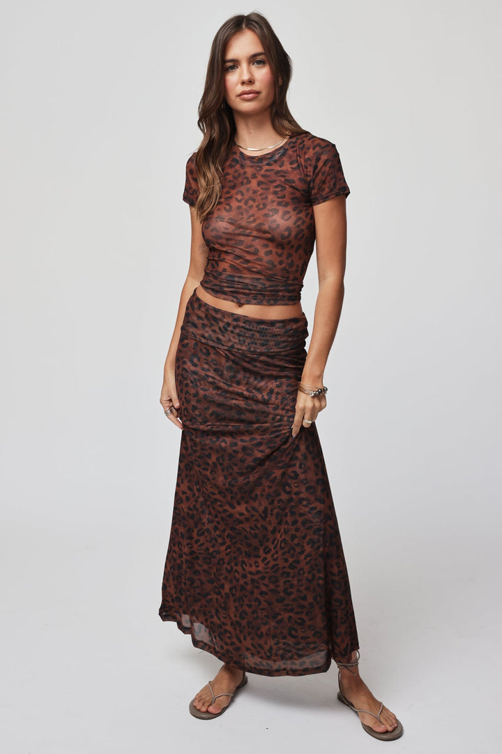 MESH FOLD DOWN SIREN MAXI SKIRT
