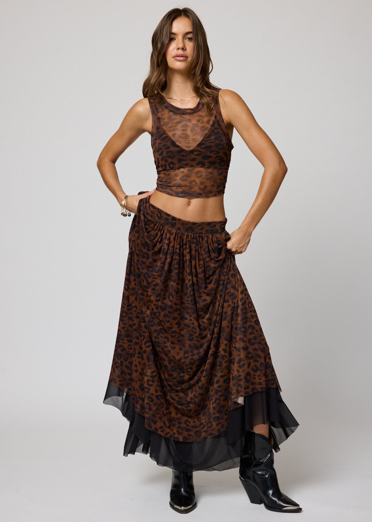 MESH PAS DE DUEX MAXI SKIRT – STILLWATER