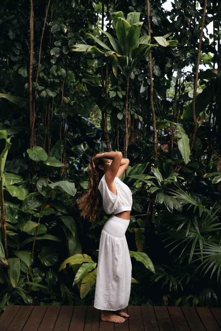 THE LINEN BUBBLE SKIRT