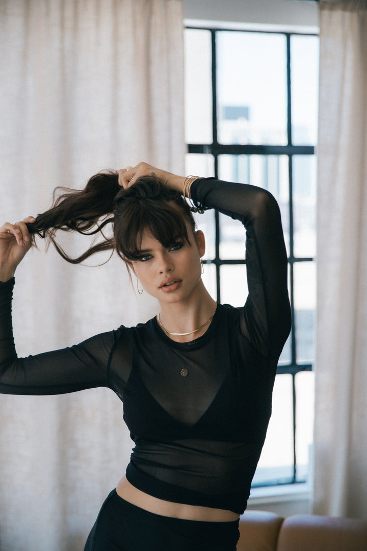 MESH LONG SLEEVE TEE