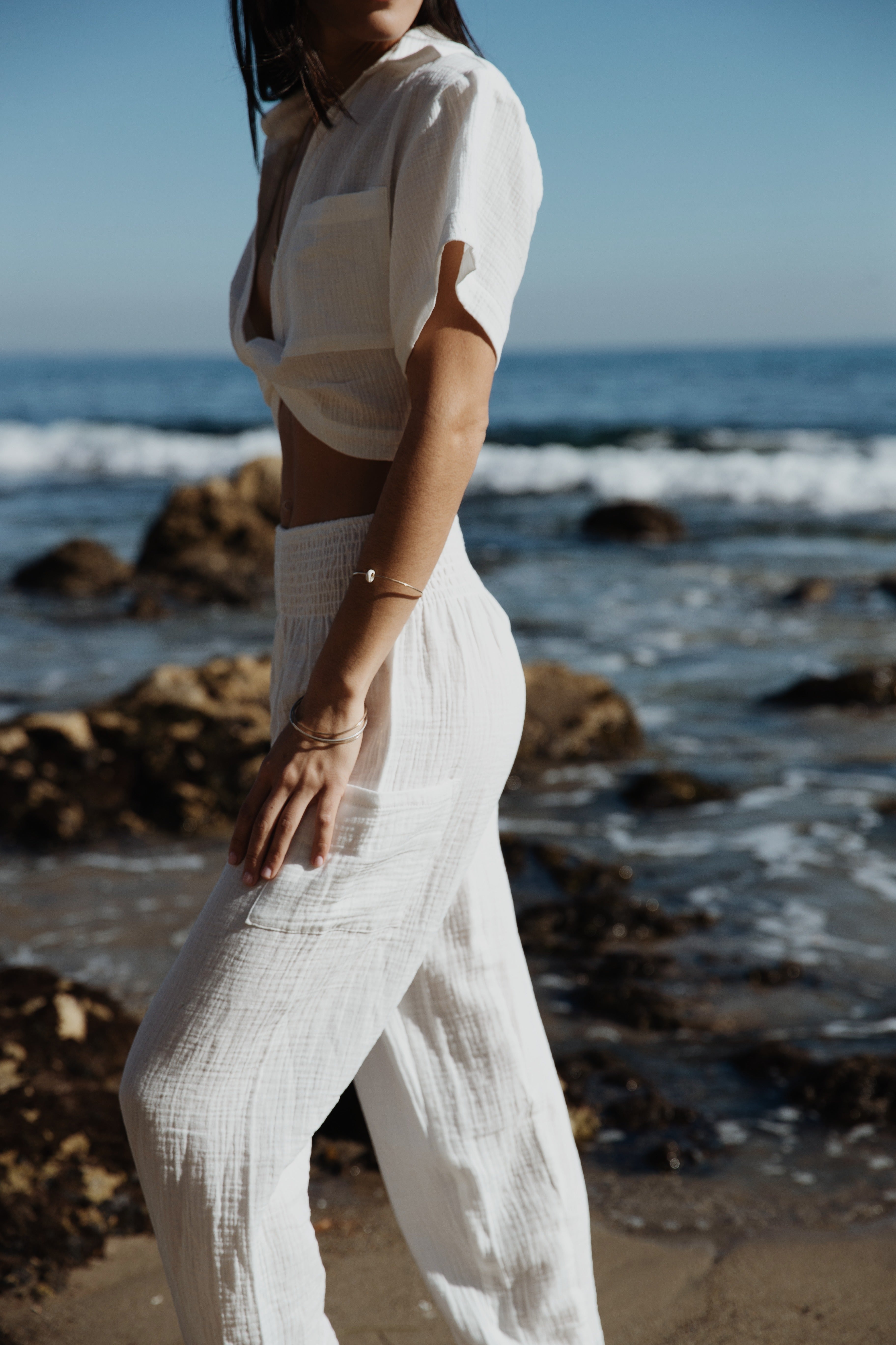 DOUBLE GAUZE CARGO BEACH PANT – STILLWATER
