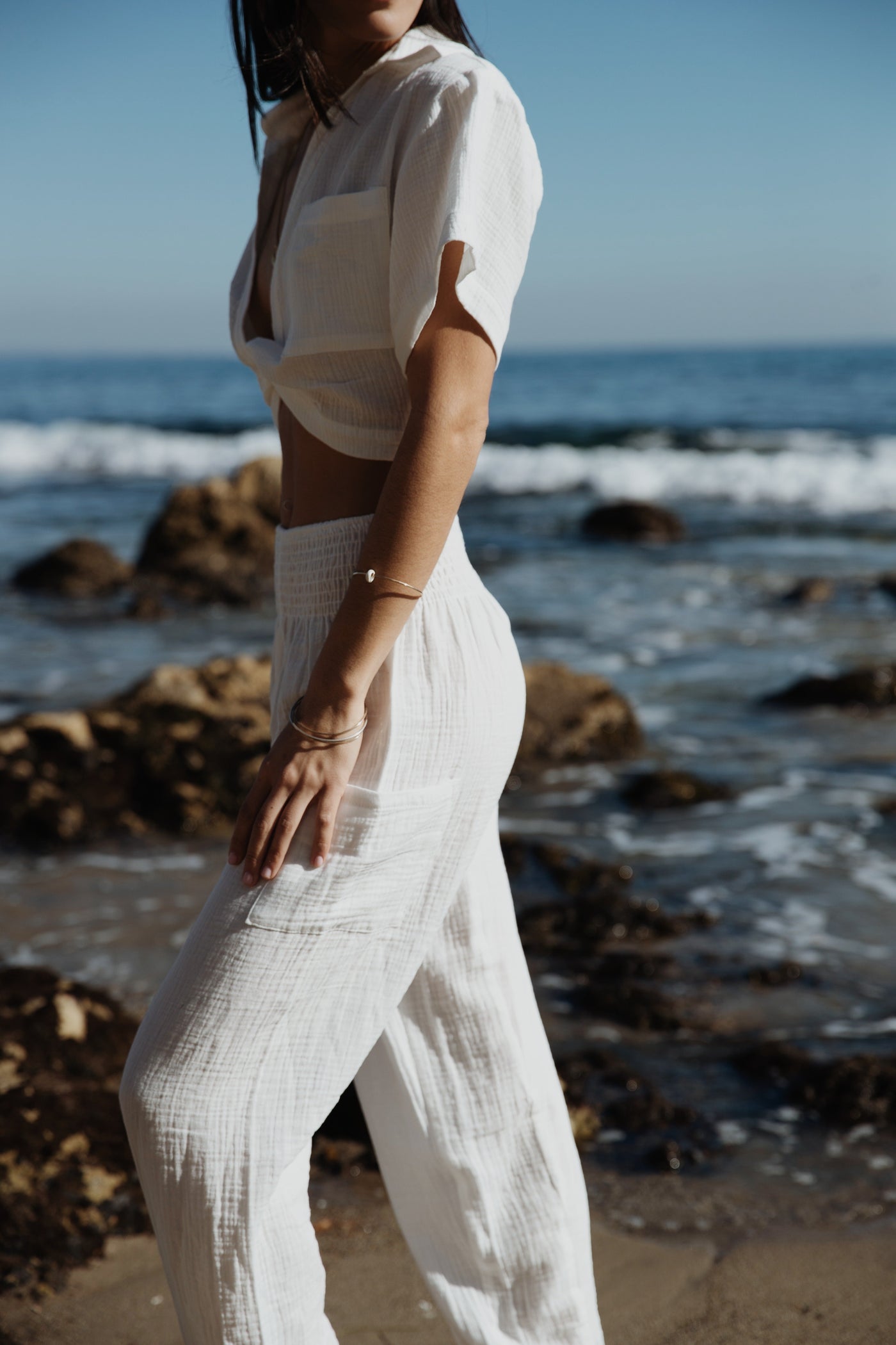 MESH STRAIGHT LEG BEACH PANT JUST COASTING