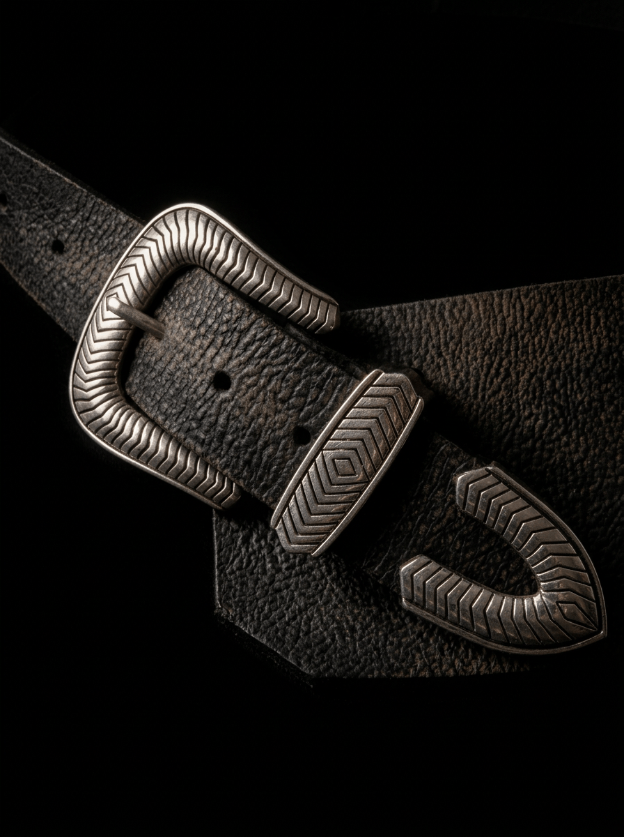 The Sadie Belt - Vintage Black Buffalo Leather