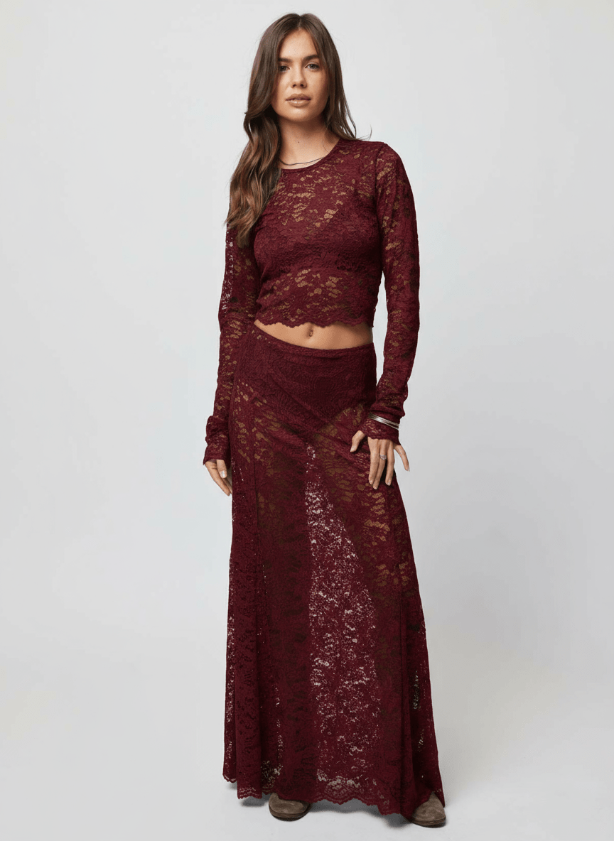 LACE MAXI SKIRT