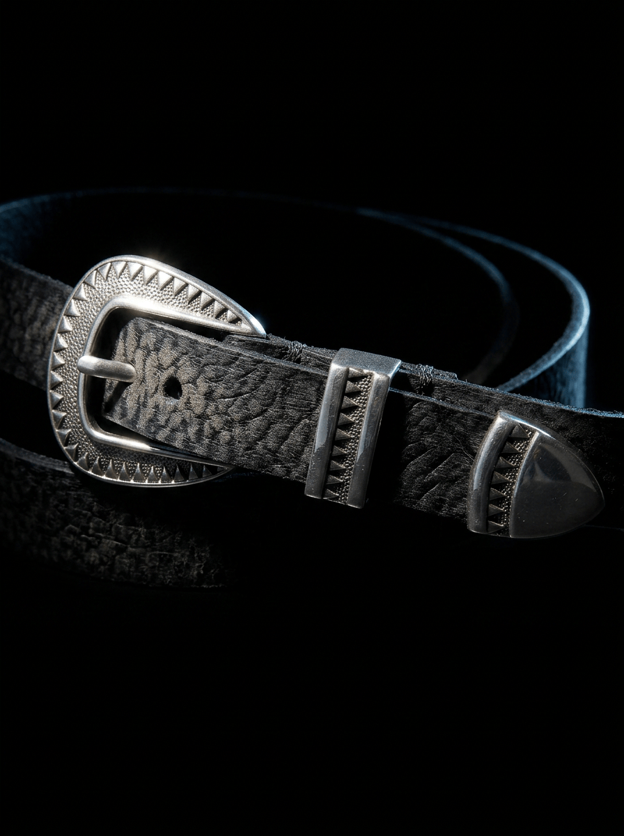The Original Stillwater Belt - Vintage Black Buffalo Leather