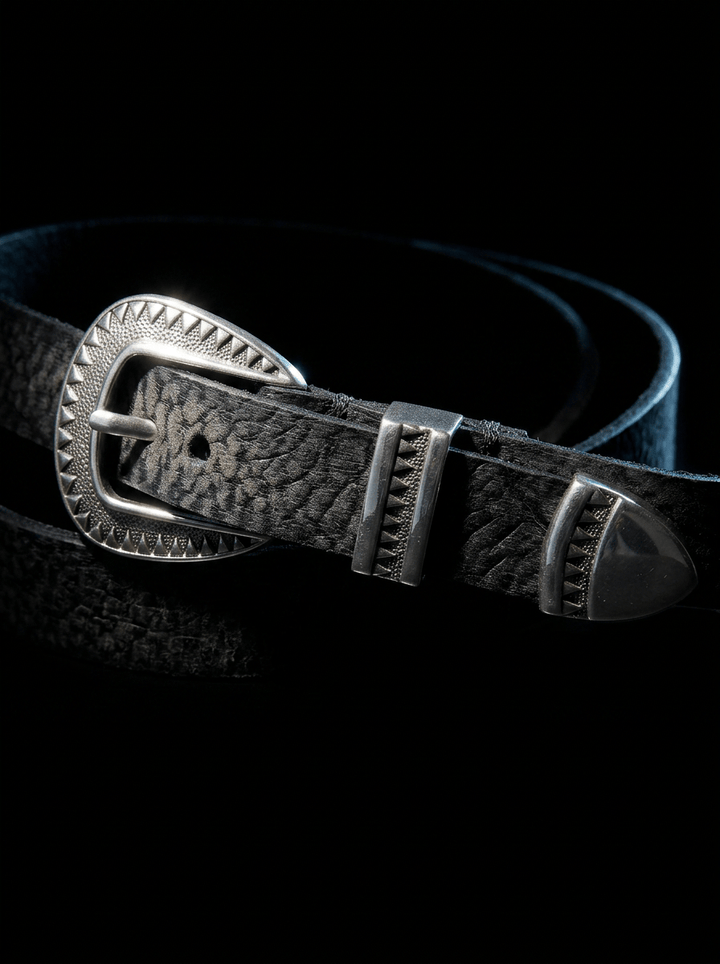 The Original Stillwater Belt - Vintage Black Buffalo Leather