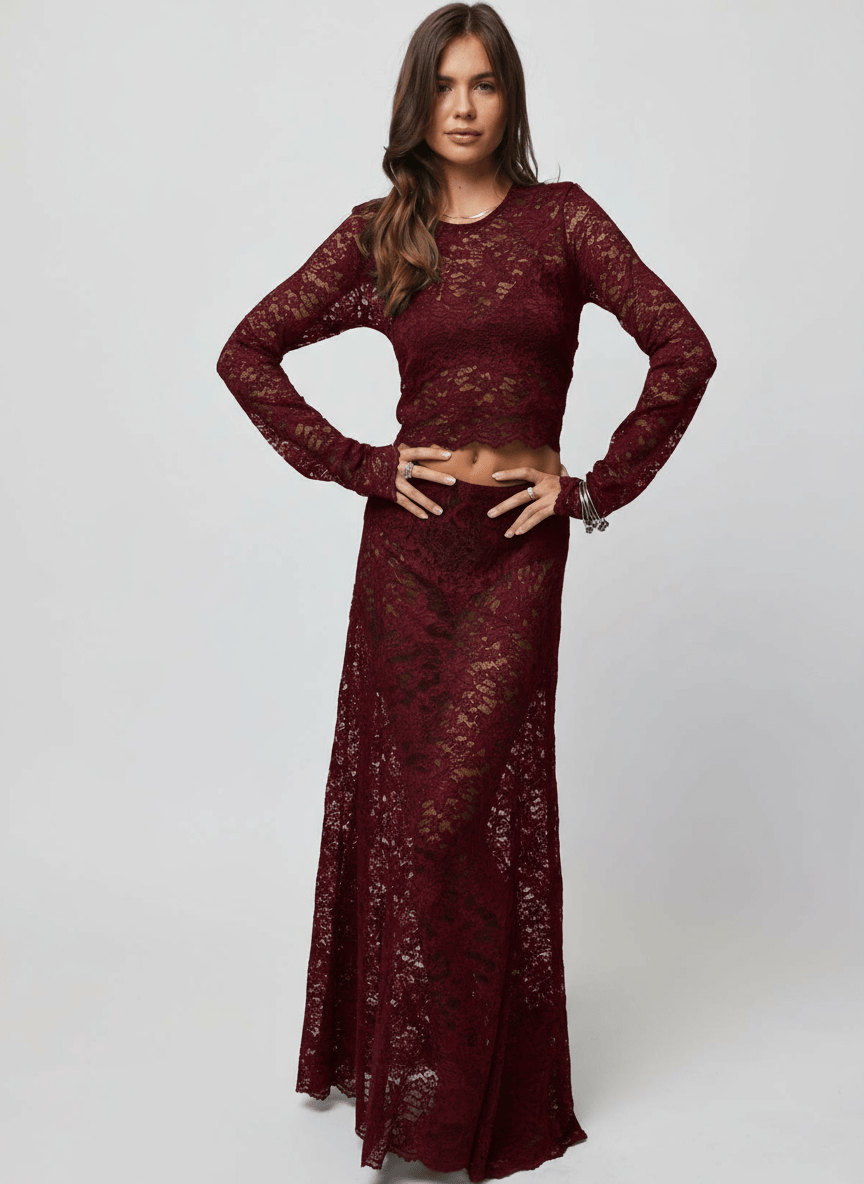 LACE LONG SLEEVE BABY TEE