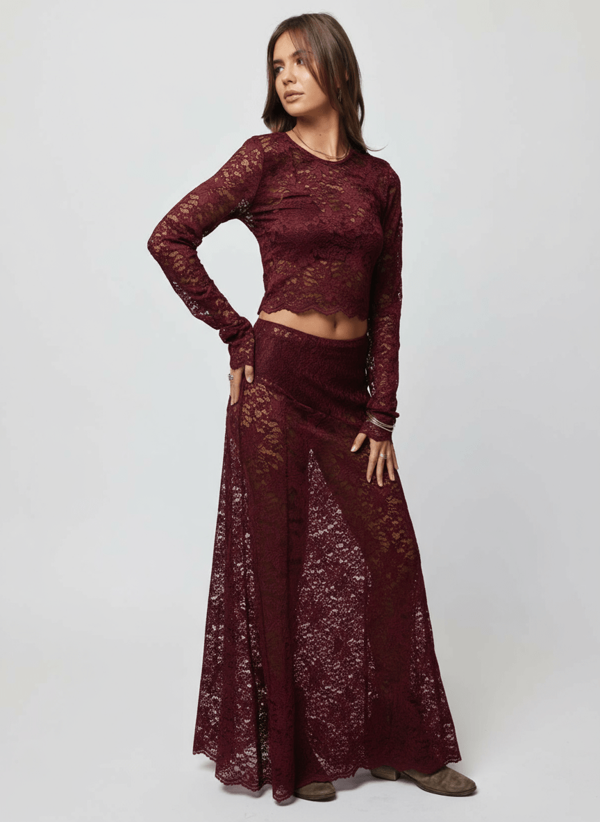 LACE MAXI SKIRT