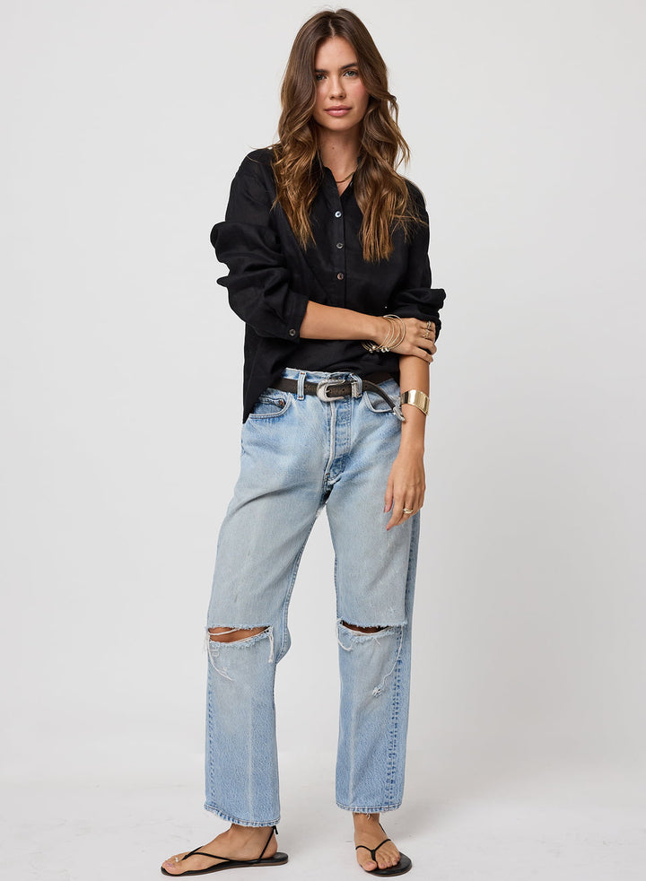 THE LINEN HENLEY SHIRT