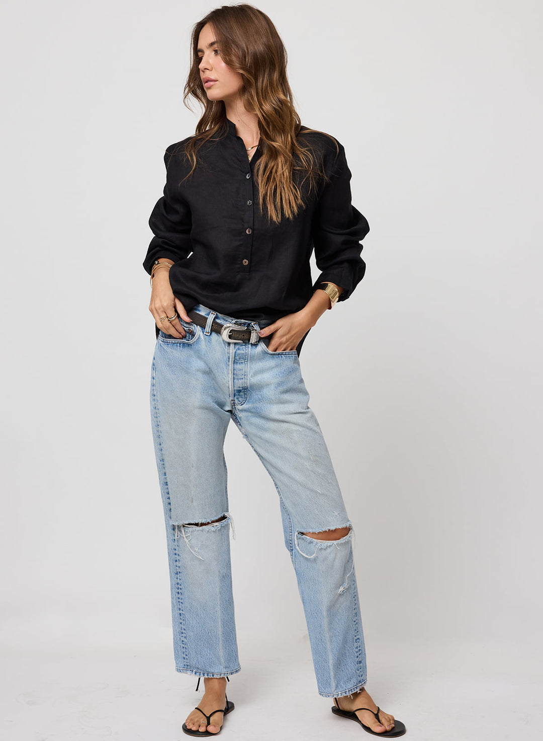 THE LINEN HENLEY SHIRT