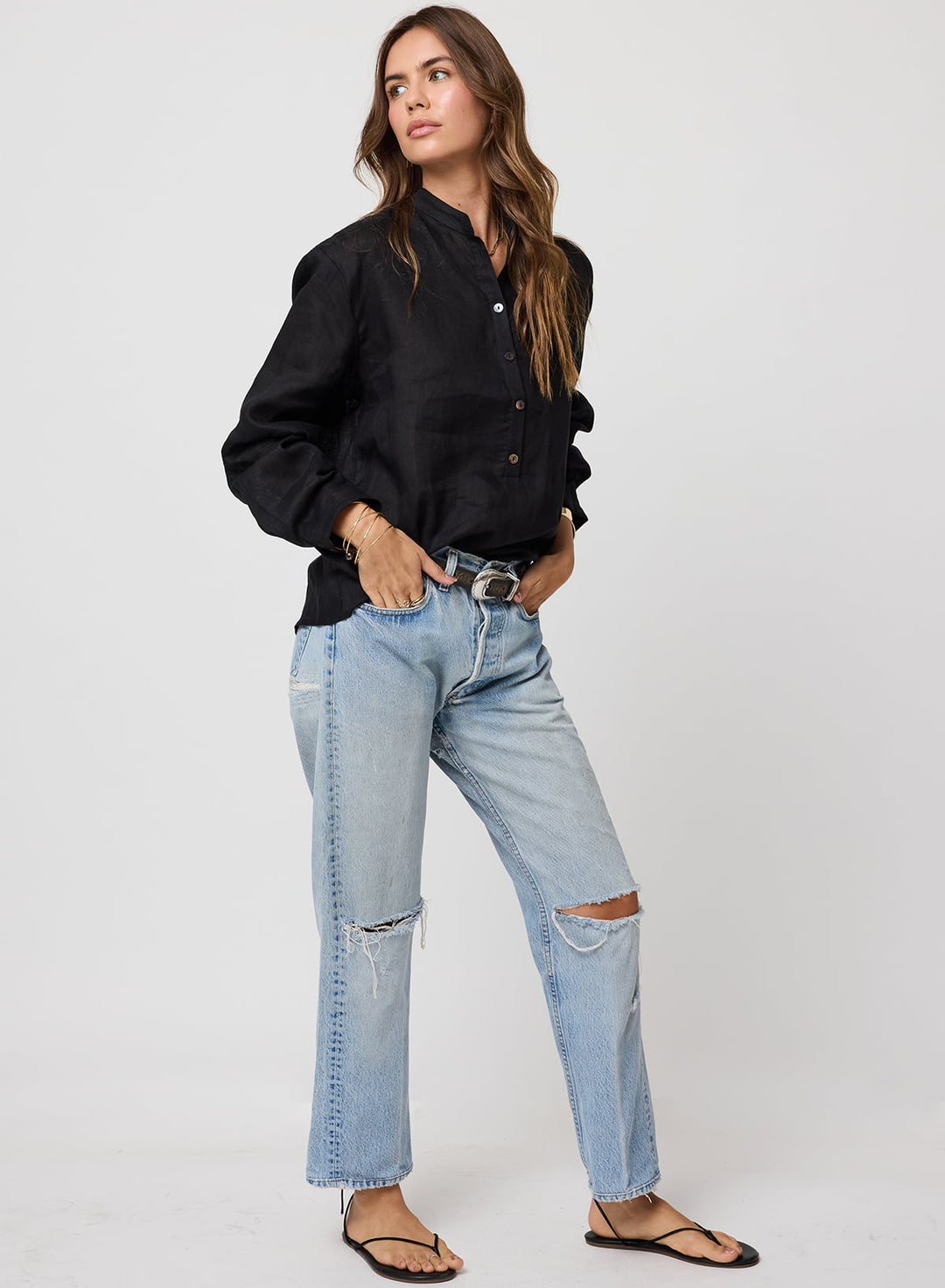 THE LINEN HENLEY SHIRT