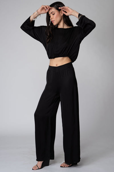 MILA LONG SLEEVE CROP TEE