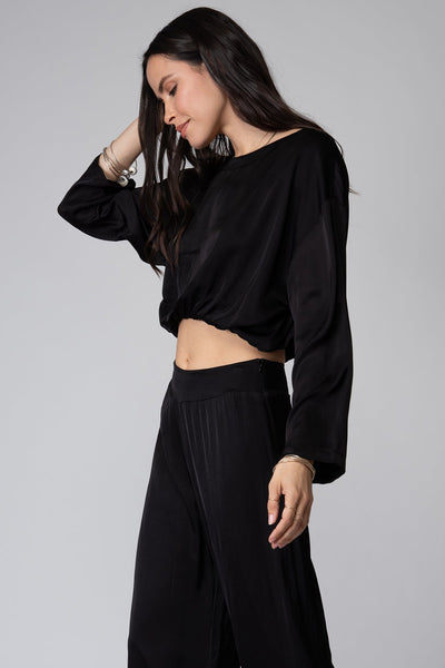 MILA LONG SLEEVE CROP TEE