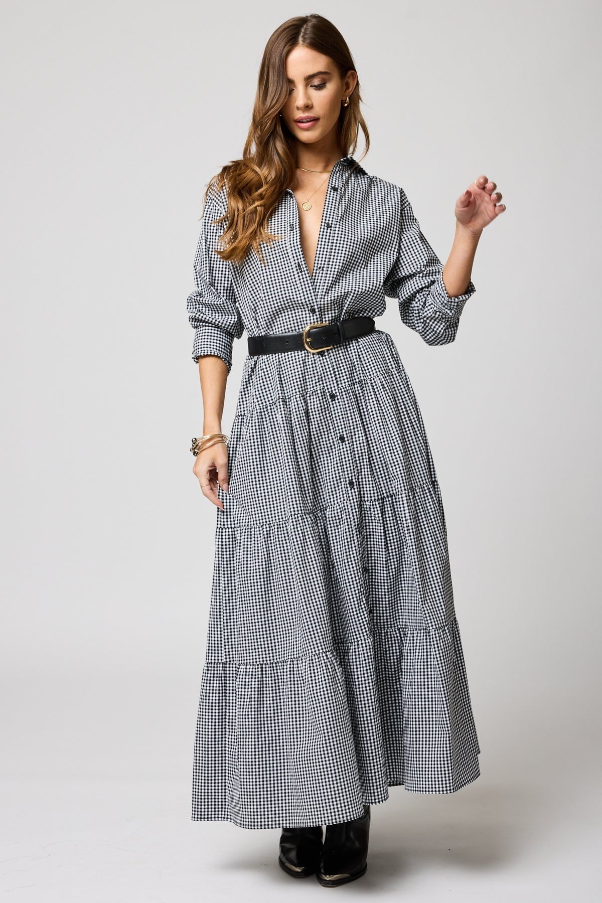 ミストレアス　Gingham Check Tiered Cami Dress ミストレアス Gingham Check Tiered Cami Dress（25 Summer