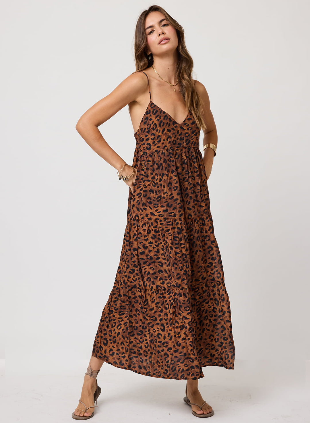 leopard maxi dress THE TRY ME MAXI DRESS MEDIUM / LEOPARD