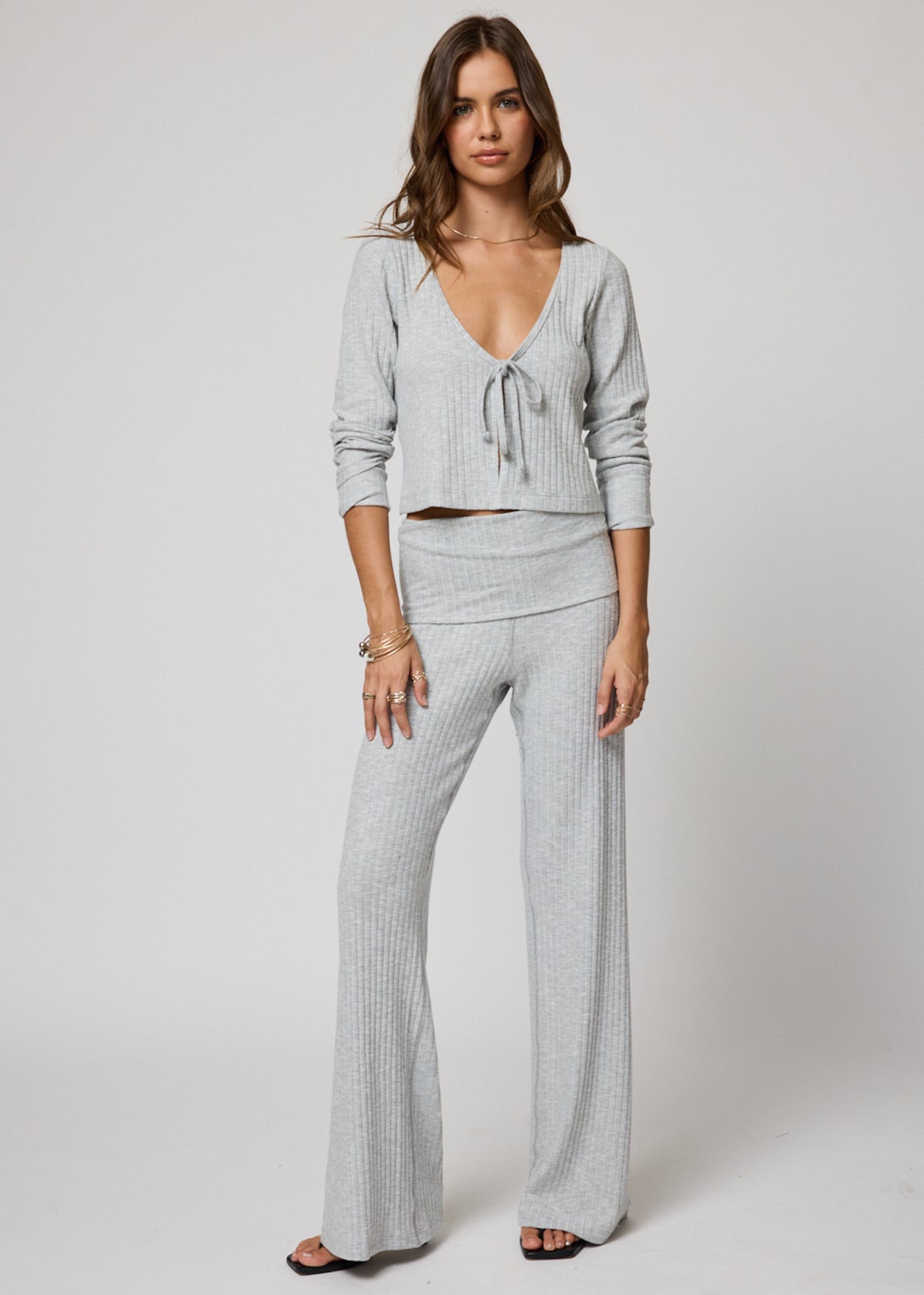 THE HYGGE RIB FOLD OVER PANTS – STILLWATER