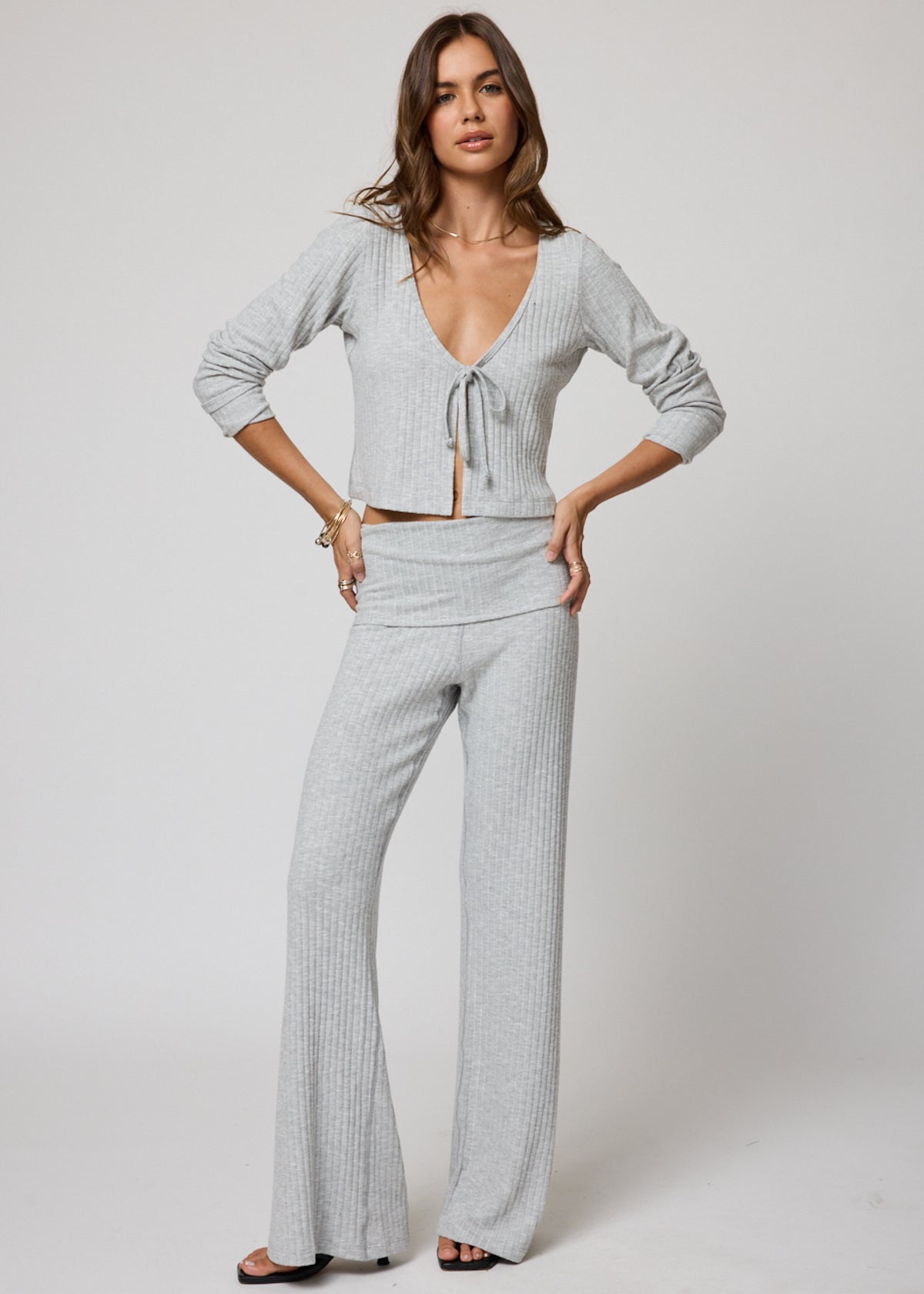 THE HYGGE RIB FOLD OVER PANTS – STILLWATER