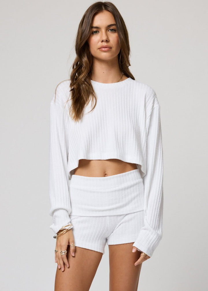 THE HYGGE RIB LONG SLEEVE CROP