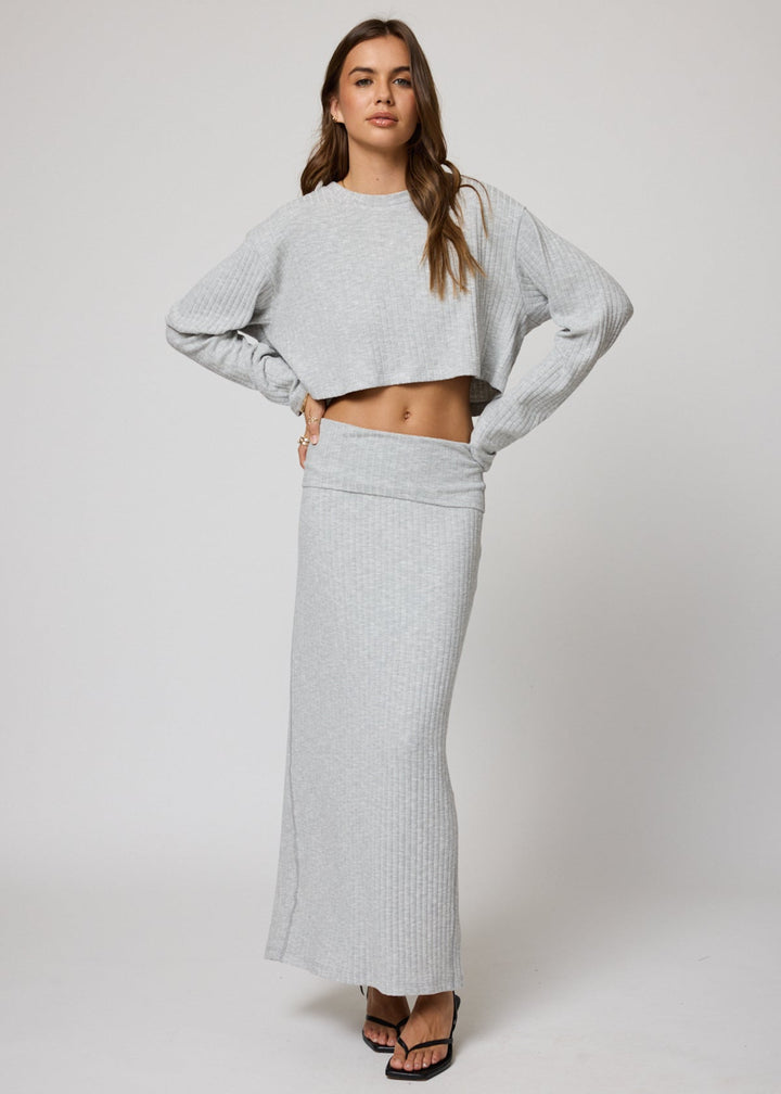 THE HYGGE RIB FOLD OVER SKIRT