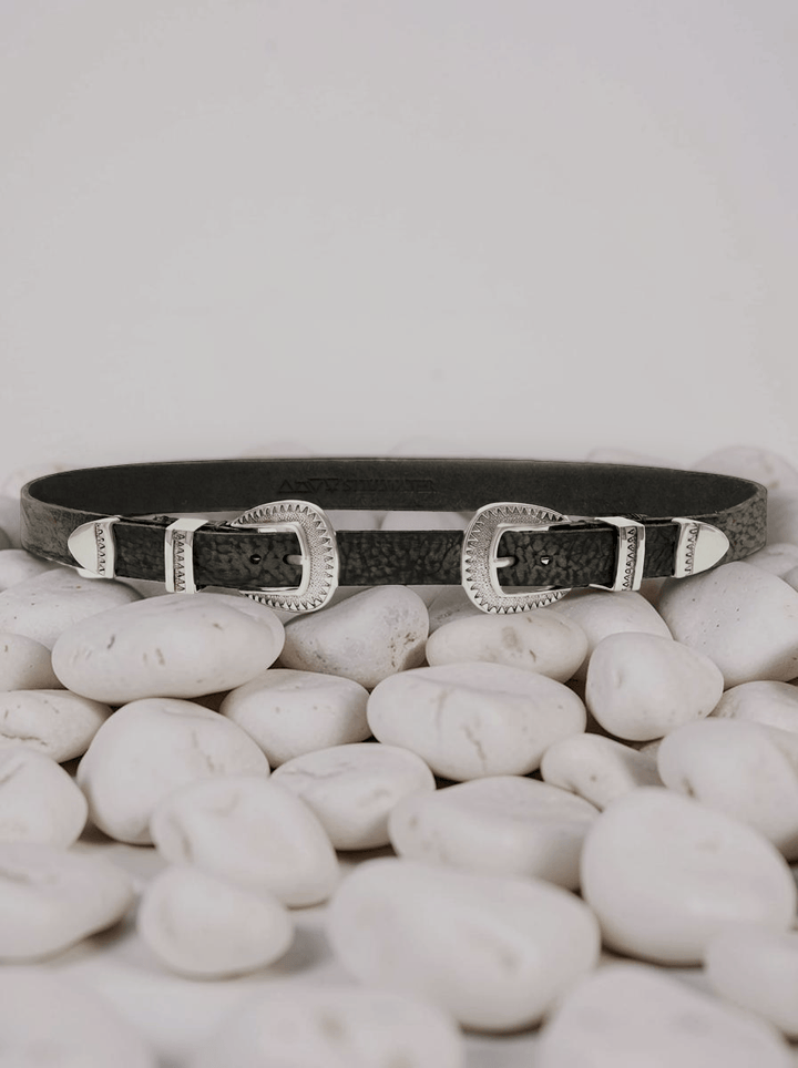 The Original Stillwater Belt - Vintage Black Buffalo Leather