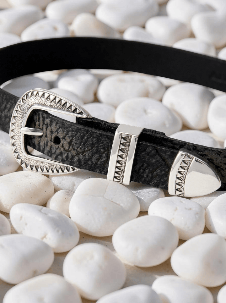 The Original Stillwater Belt - Vintage Black Buffalo Leather