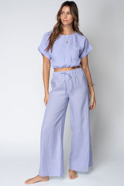 THE LINEN VENICE WIDE LEG PANT