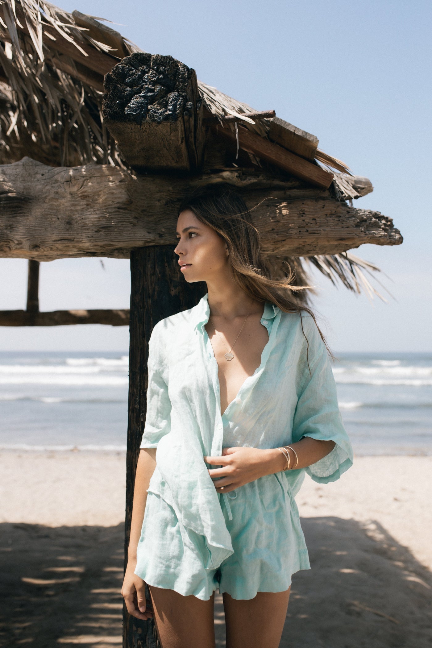 THE LINEN VOILE TAYLOR SHIRT
