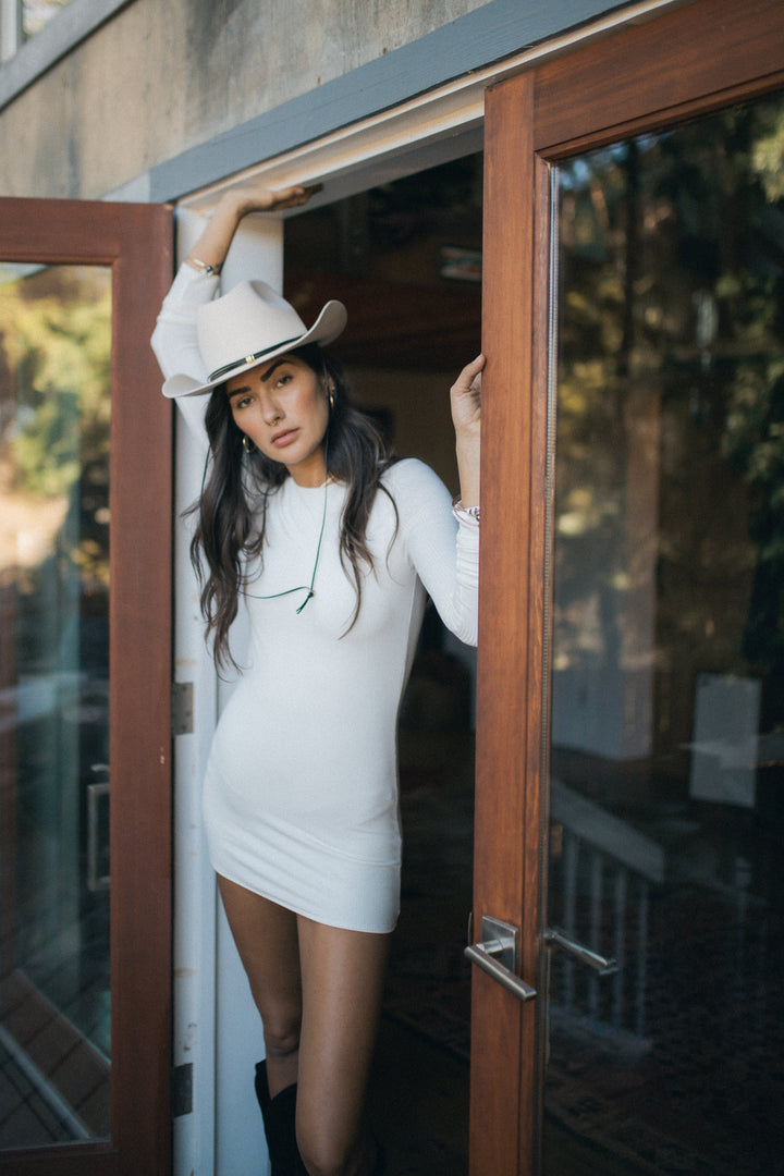 WIDE RIB LONG SLEEVE MINI